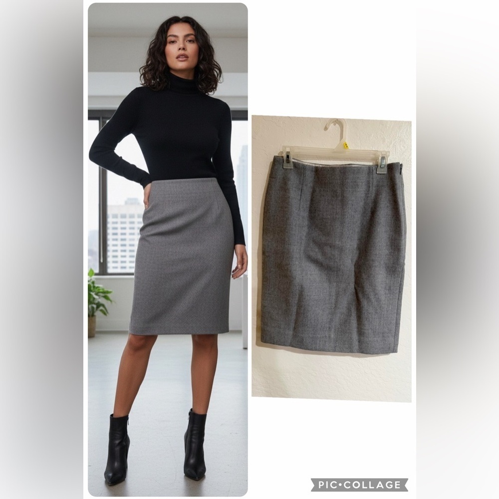 J. Crew Gray Women's Wool Skirt size 4